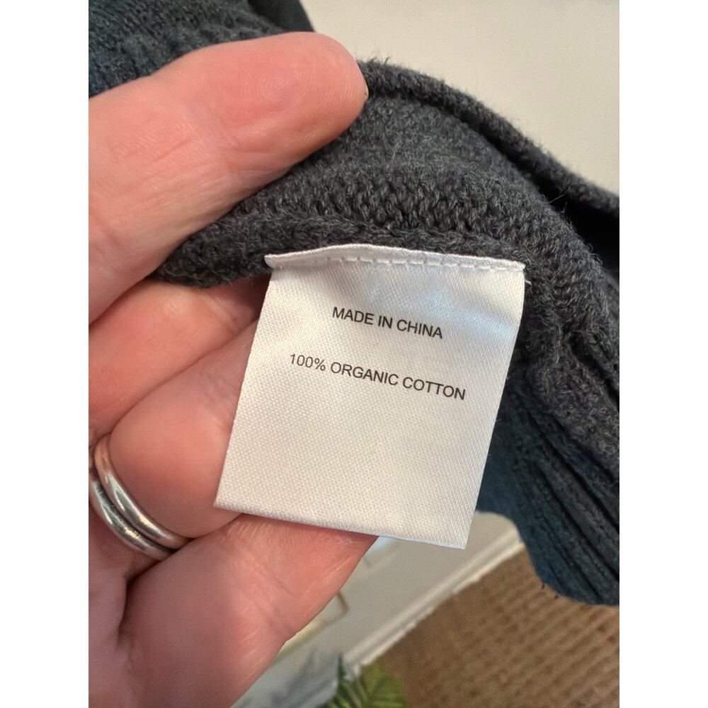 Quince size medium gray organic cotton sweater - Picture 3 of 3
